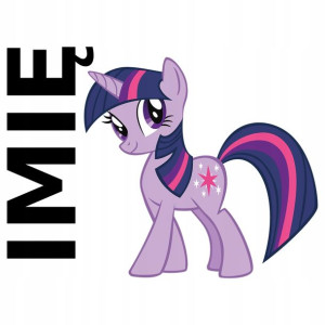 NAKLEJKA NA ŚCIANĘ 120x89 Fiolet Kucyk Pony IMIĘ