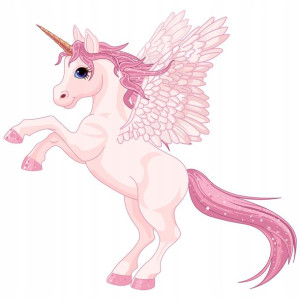 NAKLEJKA na Ścianę dla DZIECI UNICORN 60x120 cm