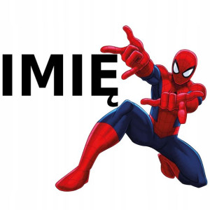 Naklejka Na Ścianę Dzieci 120x100 Spider-man Imię