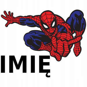 Naklejka Na Ścianę Dzieci 120x100 Spiderman Imię