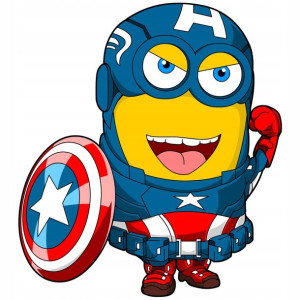 NAKLEJKA XL na Ścianę dla DZIECI MINIONS 100x71cm