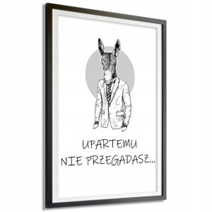 PLAKAT A3 29,7x42cm UPARTY JAK OSIOŁ Funny Wzory