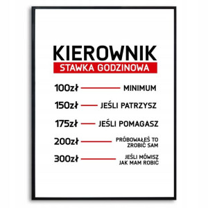 Plakat Dla Kierownika Śmieszny Prezent A3 Wzory