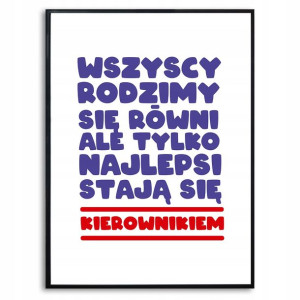 Plakat Dla Kierownika Żartobliwy Prezent A3 Wzory