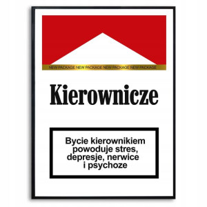 Plakat Śmieszny Prezent Dla Kierownika A3 Wzory
