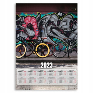 2023 KALENDARZ na ŚCIANĘ 50x70cm MIEJSKI BMX Wzory