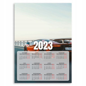 2023 Kalendarz Na Ścianę 50x70cm Motoryzacja Wzory