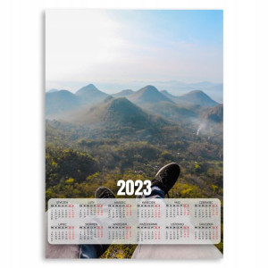 2023 KALENDARZ na ŚCIANĘ 50x70cm PODRÓŻNIK Wzory