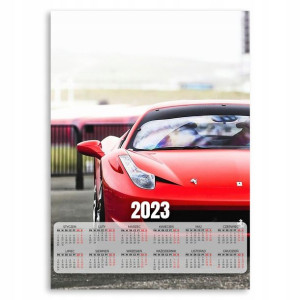 2023 Kalendarz Ścienny 50x70cm Ferrari Car Wzory