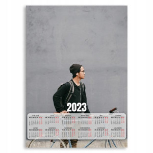 2023 Kalendarz Ścienny Plakat 50x70 Boy Bike Wzory