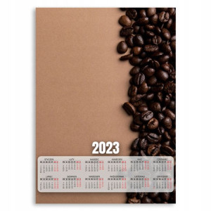 2023 Kalendarz Ścienny Plakat 50x70cm Kawowe Wzory
