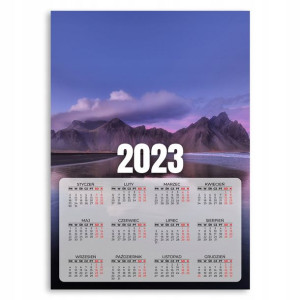 KALENDARZ 2023 na Ścianę 50x70cm GÓRY MORZE Wzory