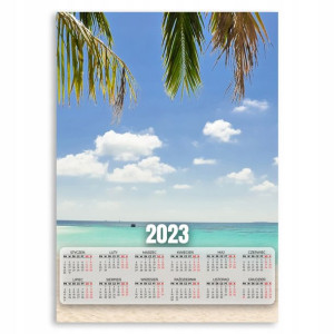 Kalendarz 2023 Plakat 50x70 Ciepłe Kraje Palmy Wz