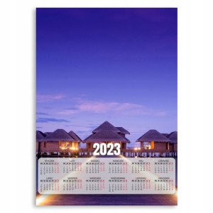 Kalendarz 2023 Plakat 50x70 Filipiny Domki Wzory