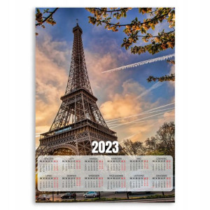 Kalendarz 2023 Plakat 50x70 Francja Miasta Wzory