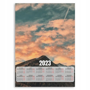 Kalendarz 2023 Plakat 50x70 Góry Lasy Niebo Wzory