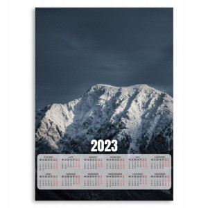 Kalendarz 2023 Plakat 50x70 Góry Zima Śnieg Wzory
