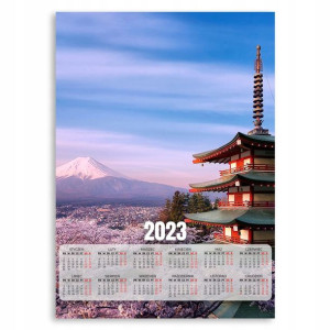 Kalendarz 2023 Plakat 50x70 Japonia Wiśnia Wzory