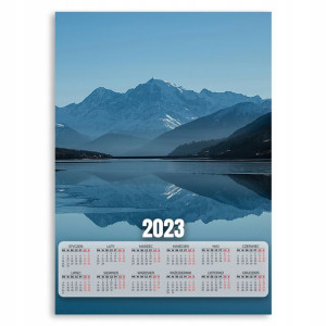 Kalendarz 2023 Plakat 50x70 Jezioro Góry Las Wzory