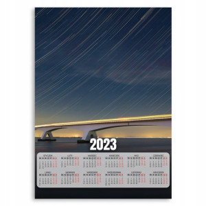 Kalendarz 2023 Plakat 50x70 Most Gwiazdy Noc Wzory