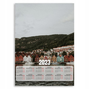 Kalendarz 2023 Plakat 50x70 Norwegia Miasto Wzory