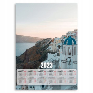 Kalendarz 2023 Plakat 50x70 Santorini Widoki Wzory
