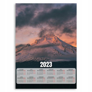 Kalendarz 2023 Plakat 50x70 Śnieg Zima Góry Wzory