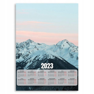 Kalendarz 2023 Plakat 50x70 Śnieżne Szczyty Wzory