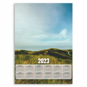 Kalendarz 2023 Plakat 50x70 Łąka Niebo Trawa Wzory