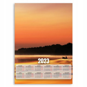 Kalendarz 2023 Plakat 50x70 Łódka Jezioro Woda Wz