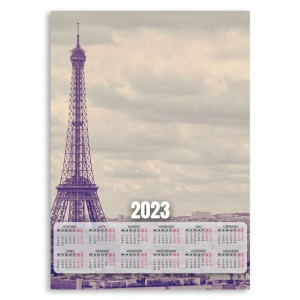 Kalendarz 2023 Plakatowy 50x70 Francja Paryż Wzory