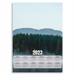 Kalendarz 2023 Plakatowy 50x70 Las Góry Mgła Wzory