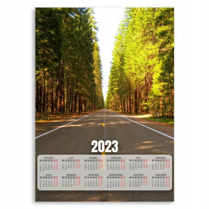 Kalendarz 2023 Plakatowy 50x70cm Droga Aleja Wzory