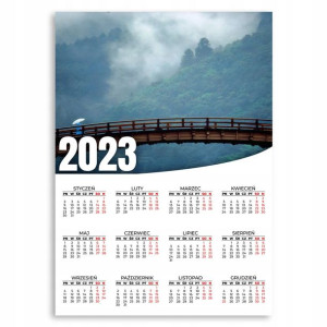 KALENDARZ 2023 ROK 50x70 cm PLAKATOWY Azja Wzory