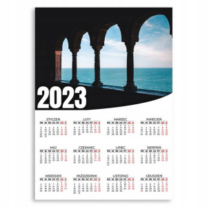 KALENDARZ 2023 ROK 50x70 cm PLAKATOWY Ocean Wzory