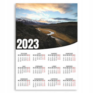 KALENDARZ 2023 ROK 50x70 cm PLAKATOWY Rzeki Wzory