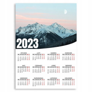 KALENDARZ 2023 ROK 50x70 PLAKATOWY Góry Top Wzory