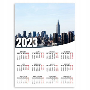 KALENDARZ 2023 ROK 50x70cm PLAKATOWY Miasto Wzory