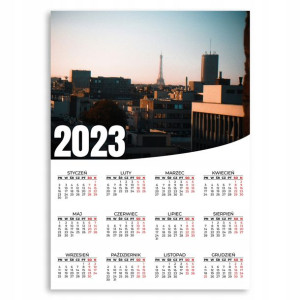 KALENDARZ 2023 ROK ŚCIENNY 50x70 cm City Top Wzory