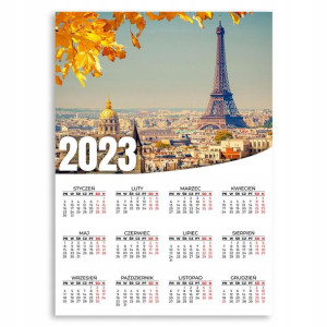 KALENDARZ 2023 ROK ŚCIENNY 50x70 DUŻY France Wzory