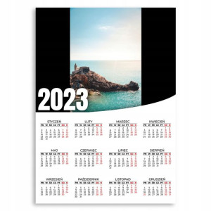 KALENDARZ 2023 ROK ŚCIENNY 50x70 Morskie Top Wzory