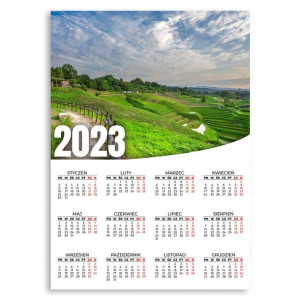 KALENDARZ 2023 ŚCIENNY 50x70 DUŻY Azjatyckie Wzory