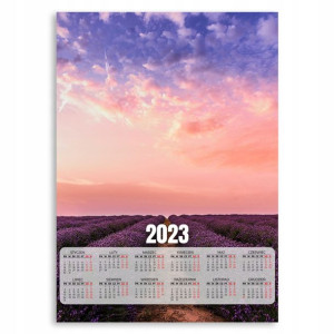 KALENDARZ 2023 Ścienny 50x70 XL POLE LAWENDY Wzory