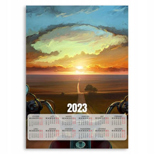 KALENDARZ 2023 Ścienny 50x70cm DROGA MOTOCYKL Wz
