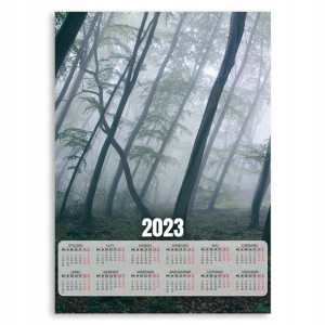 KALENDARZ 2023 Ścienny 50x70cm Duży MGŁA LAS Wzory