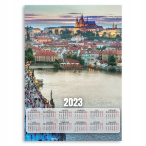 KALENDARZ 2023 Ścienny 50x70cm Duży PRAGA Wzory