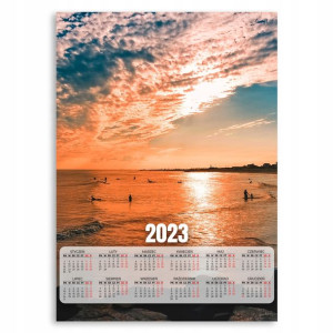 KALENDARZ 2023 Ścienny 50x70cm PLAŻA WAKACJE Wzory