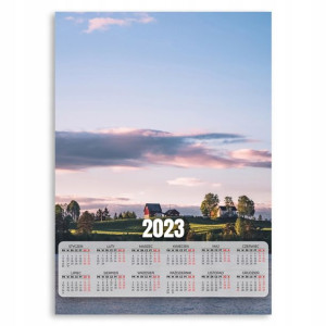 KALENDARZ 2023 Ścienny 50x70cm WZGÓRZE WIOSKA Wz
