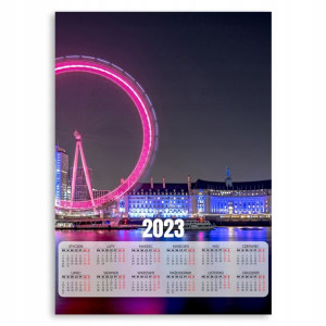 KALENDARZ 2023 Ścienny 50x70cm XL LONDON EYE Wzory