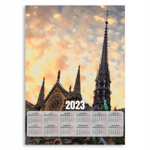 KALENDARZ 2023 Ścienny 50x70cm XL NOTRE-DAME Wzory